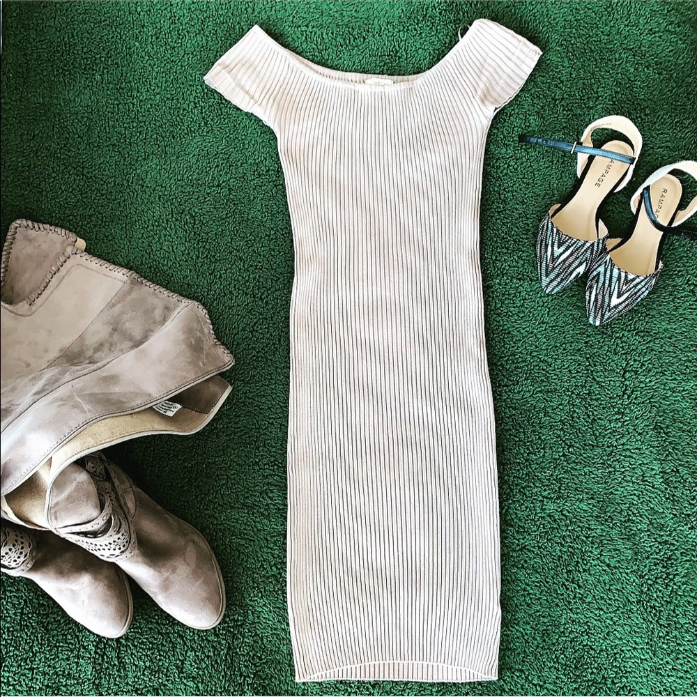 Nude bodycon dress
